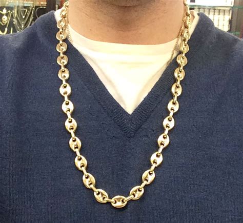 14k gucci puff chain|14k gold Gucci link chain.